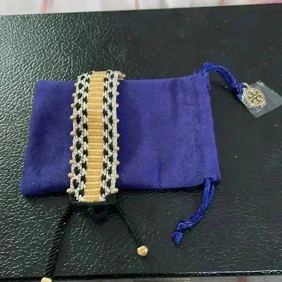Tory Burch pattern webbing bracelet NWOT Very rare - Picture 1 of 9